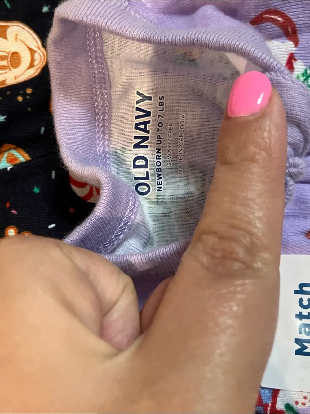 NWT Old Navy Baby Footed Pajamas Newborn Christmas Disney set